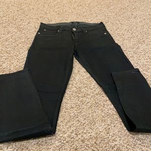 Hudson jeans dark green NWOT sheen finish in hunter green